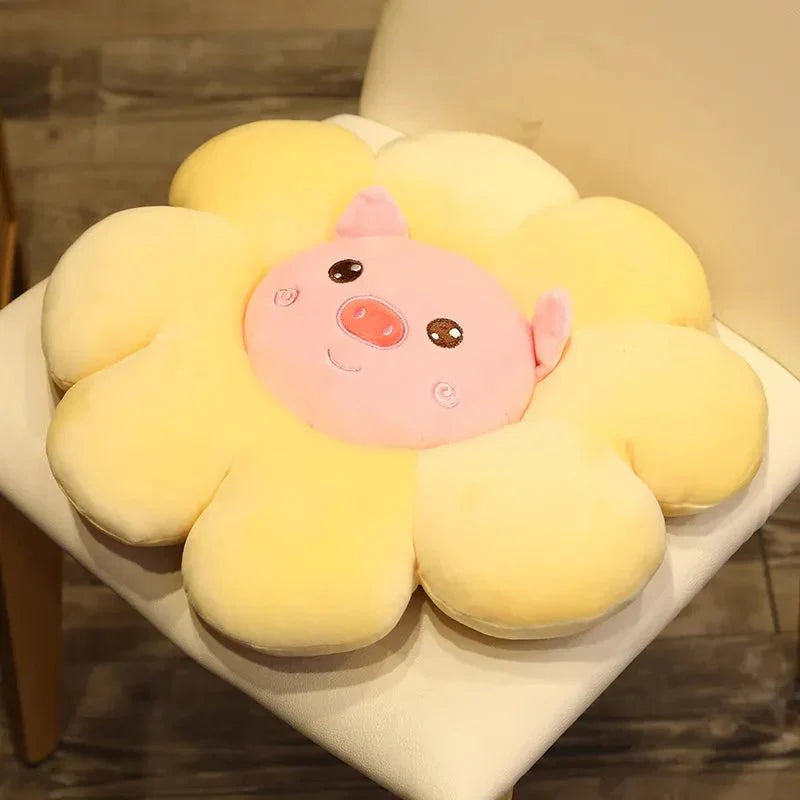 Cute Sun Flower Cushion For Kids