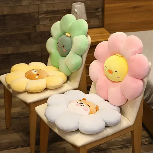 Cute Sun Flower Cushion For Kids