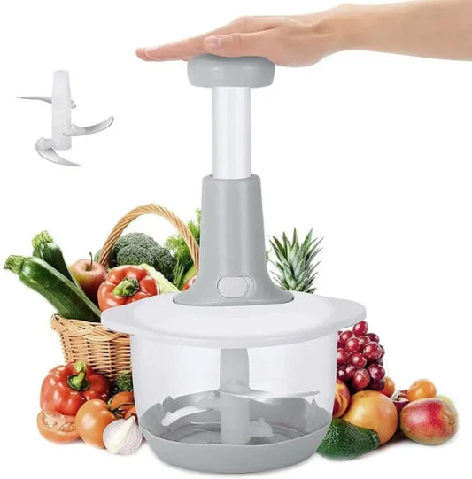 Manual Hand-Push Chopper – 1.5L Multi-Purpose Grinder & Chopper