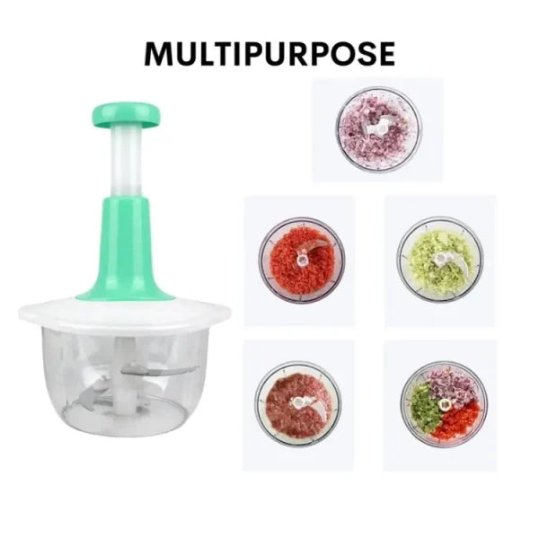 Manual Hand-Push Chopper – 1.5L Multi-Purpose Grinder & Chopper